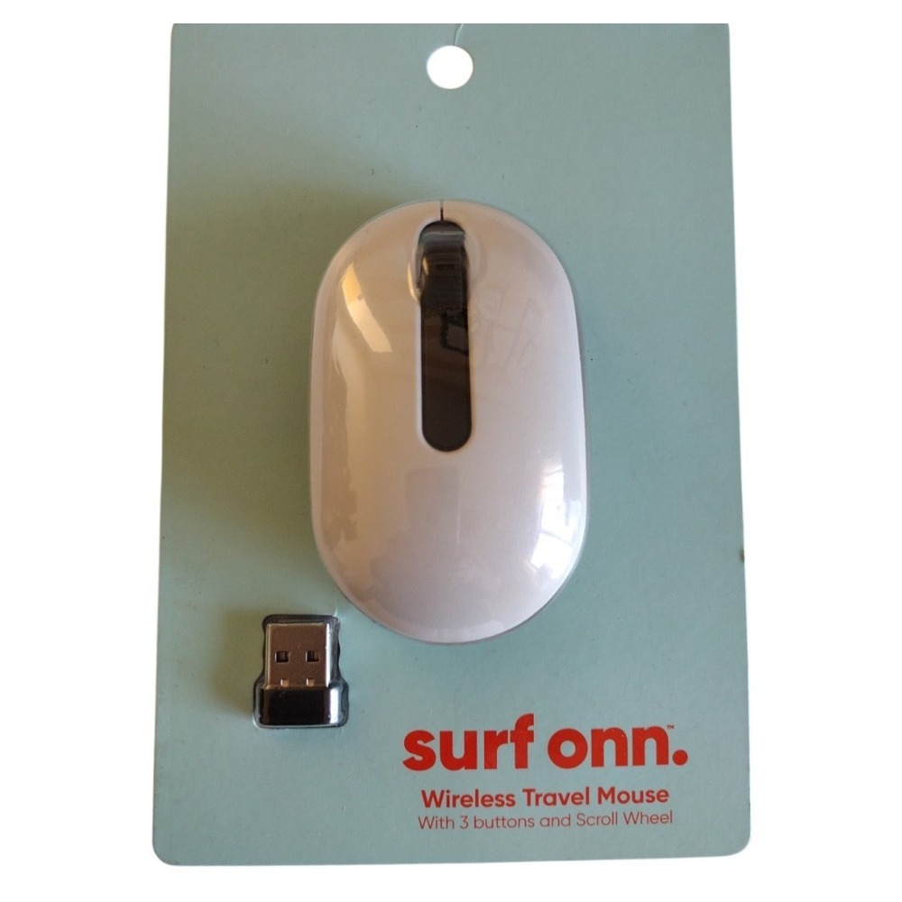 Surf onn  Wireless Travel Mouse with 3 Buttons and‎ Scroll Wheel Wireless USB